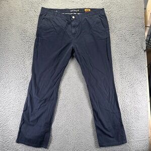 Tailor Vintage Pant Mens 42x32 Blue Cotton Chino Straight Business Preppy Office